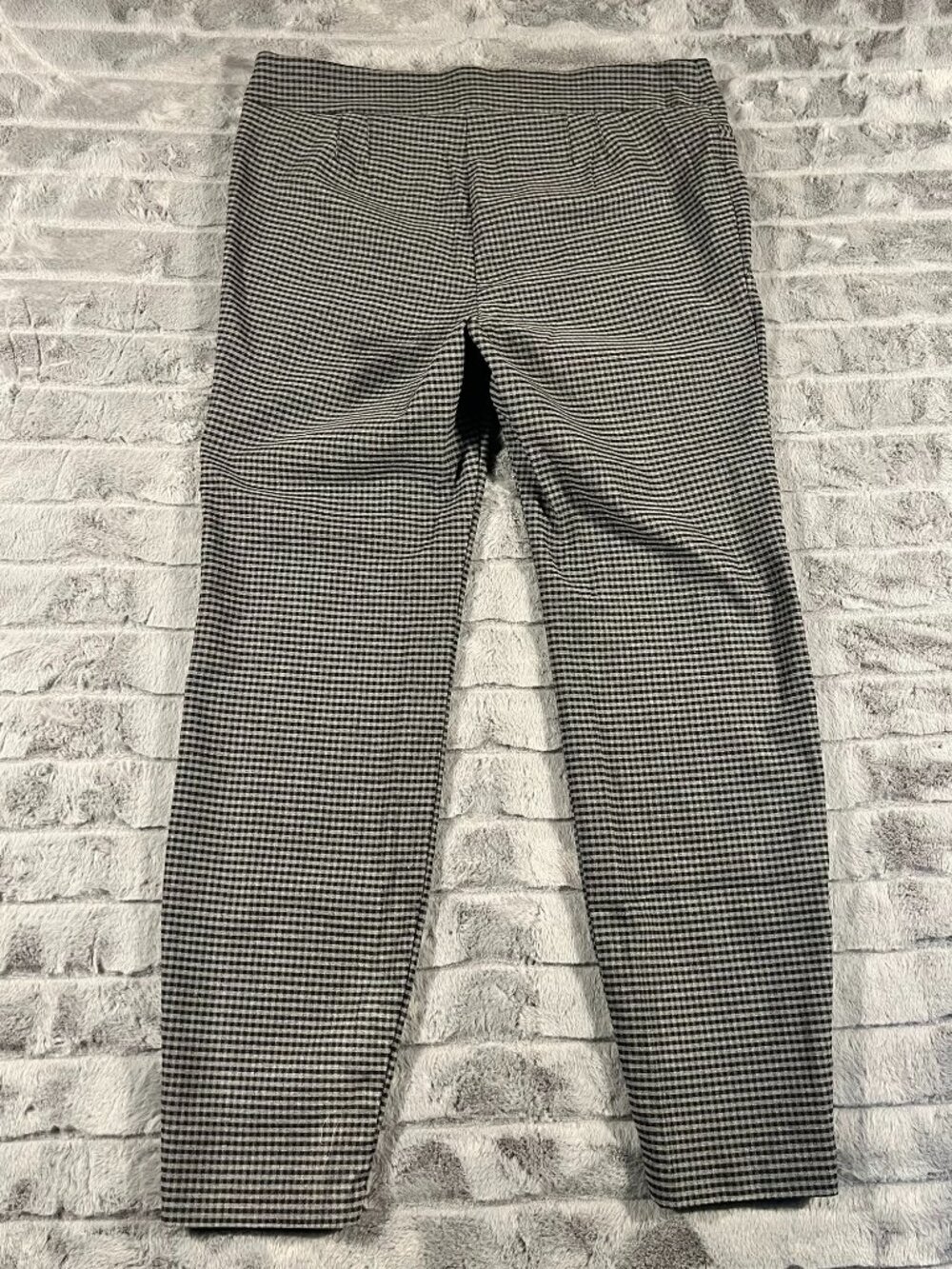 SOHO Apparel LTD Dress Pants Women's Petite XL Black Gray Plaid Pull-On Skinny L